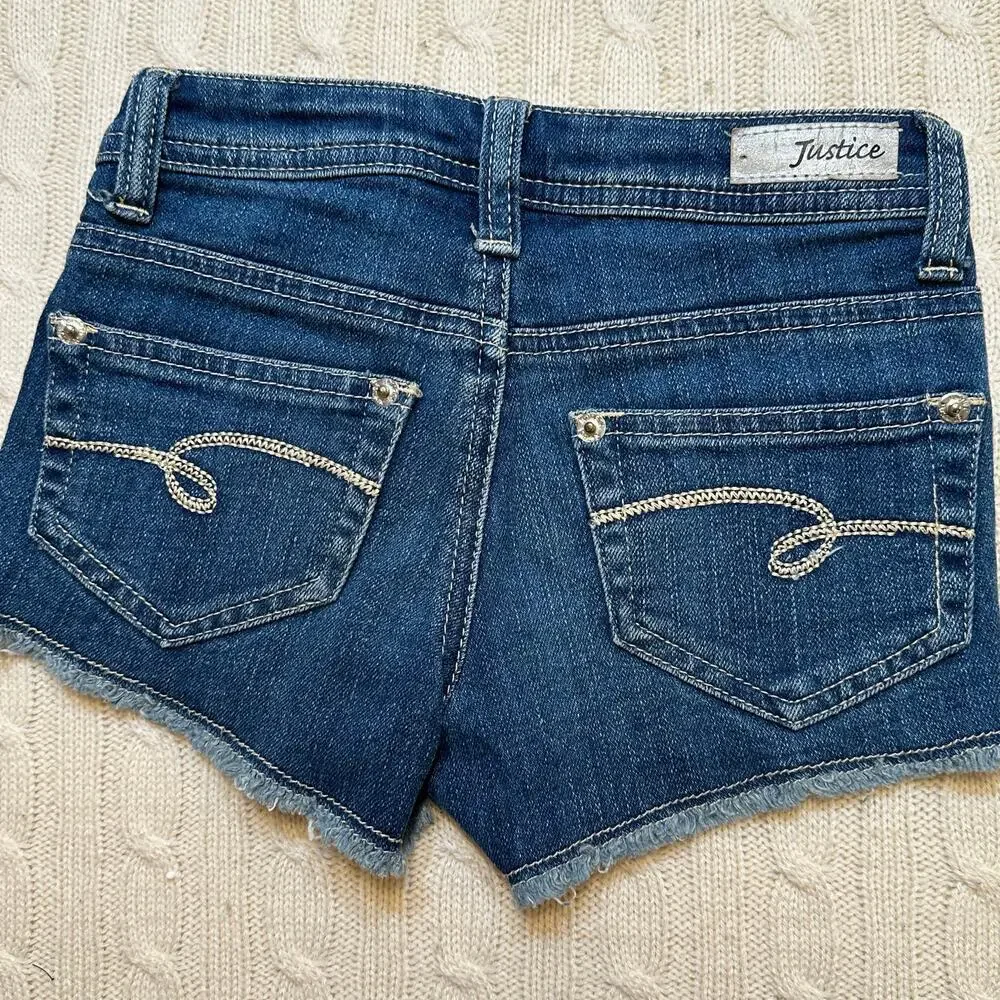 Rhinestone Denim Shorts sz 6 Jean Shorts embellished